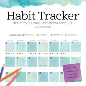 Calendars, Workman Habit Tracker Wall Calendar 2026: Reach Your Goals--Transform Your Life Calendars, Workman Habit Tracker Wall Calendar 2026: Reach Your Goals--Transform Your Life