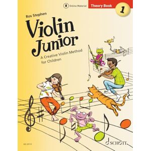 Ros Stephen Violin Junior: Theory Book 1 A Creative Violin Method for Children Violin Sheet Music Schott Music (ED 23111): Livre de théorie 1 Ros Stephen Violin Junior: Theory Book 1 A Creative Violin Method for Children Violin Sheet Music Schott Music (ED 23111): Livre de théorie 1