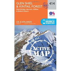 Ordnance Survey Glen Shiel & Kintail Forest Map Weatherproof Shiel Bridge, Morvich, Killilan & Kinloch Hourn OS Explorer Active Map 414 Scotland Walks Hiking Maps Adventure Ordnance Survey Glen Shiel & Kintail Forest Map Weatherproof Shiel Bridge, Morvich, Killilan & Kinloch Hourn OS Explorer Active Map 414 Scotland Walks Hiking Maps Adventure