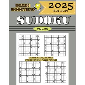 BOOKS, RGF Brain Boosters: Easy Sudoku Fun-Vol.#6, 4 Unique 9x9 Puzzles, Designed to Help Build Logic Skills and Improve Focus in a Fun, Relaxing Way. Great for ... Light Brain Games. 10 Collectible Volume. BOOKS, RGF Brain Boosters: Easy Sudoku Fun-Vol.#6, 4 Unique 9x9 Puzzles, Designed to Help Build Logic Skills and Improve Focus in a Fun, Relaxing Way. Great for ... Light Brain Games. 10 Collectible Volume.