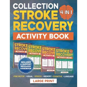 Books, Zanipe Stroke Recovery Activity Book: Large Print 4 in 1 Collection Aphasia Workbook for Adults to Speed Up Your Recovery With Activities for Brain Damage and Stroke Rehab Books, Zanipe Stroke Recovery Activity Book: Large Print 4 in 1 Collection Aphasia Workbook for Adults to Speed Up Your Recovery With Activities for Brain Damage and Stroke Rehab