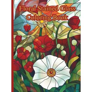 Boutique, Once In A Blue Moon Floral Stained Glass Coloring Book Boutique, Once In A Blue Moon Floral Stained Glass Coloring Book