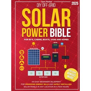 Parker, Sam DIY Off-Grid Solar Power Bible: Beginner’s Blueprint for Minimizing Energy Bills and Safely Installing Solar Panels in Any Location in a Few Hours Parker, Sam DIY Off-Grid Solar Power Bible: Beginner’s Blueprint for Minimizing Energy Bills and Safely Installing Solar Panels in Any Location in a Few Hours