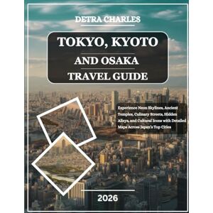 Charles, Detra Tokyo, Kyoto and Osaka Travel Guide 2026: Experience Neon Skylines, Ancient Temples, Culinary Streets, Hidden Alleys, and Cultural Icons with Detailed Maps Across Japan’s Top Cities Charles, Detra Tokyo, Kyoto and Osaka Travel Guide 2026: Experience Neon Skylines, Ancient Temples, Culinary Streets, Hidden Alleys, and Cultural Icons with Detailed Maps Across Japan’s Top Cities