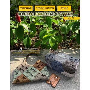 Design, MsKapolo Origami tessellation style modern smocking pattern vol.11: Fabric manipulation technique for inverted twist designs, to make square and hexagon ... handbag and tissue box holder projects Design, MsKapolo Origami tessellation style modern smocking pattern vol.11: Fabric manipulation technique for inverted twist designs, to make square and hexagon ... handbag and tissue box holder projects