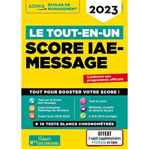 Camoin, Julie Le tout-en-un Score IAE-MESSAGE 13 tests blancs Fil d'actu offert: Sélection 2023 Camoin, Julie Le tout-en-un Score IAE-MESSAGE 13 tests blancs Fil d'actu offert: Sélection 2023