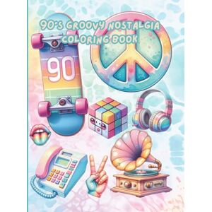 Boutique, Once In A Blue Moon 90's Groovy Nostalgia Coloring Book Boutique, Once In A Blue Moon 90's Groovy Nostalgia Coloring Book