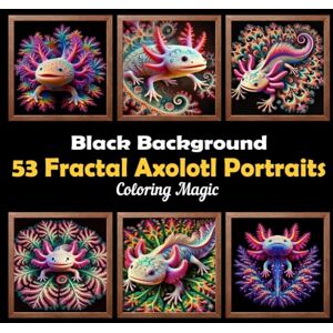 Lee 53 Fractal Axolotl Portraits: Stress Relief Scratch Art Style Coloring Book for Adults & Teens, Fractal on Black Background, Mindfulness Relaxation (Midnight Black Background Coloring Series) Lee 53 Fractal Axolotl Portraits: Stress Relief Scratch Art Style Coloring Book for Adults & Teens, Fractal on Black Background, Mindfulness Relaxation (Midnight Black Background Coloring Series)