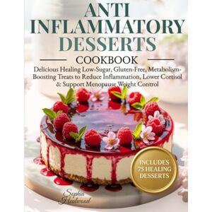 Healwood, Sophia Anti-Inflammatory Desserts Cookbook: Delicious Healing Low-Sugar, Gluten-Free, Metabolism-Boosting Treats to Reduce Inflammation, Lower Cortisol & Support Menopause Weight Control Healwood, Sophia Anti-Inflammatory Desserts Cookbook: Delicious Healing Low-Sugar, Gluten-Free, Metabolism-Boosting Treats to Reduce Inflammation, Lower Cortisol & Support Menopause Weight Control