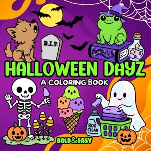 Publishing, Wook Books Bold and Easy Halloween Dayz Coloring Book: A Hauntingly Adorable Coloring Book Hand Drawn Illustrations for Adults and Kids Simple, Big, and ... pastel goth (Bold & Easy Coloring Books) Publishing, Wook Books Bold and Easy Halloween Dayz Coloring Book: A Hauntingly Adorable Coloring Book Hand Drawn Illustrations for Adults and Kids Simple, Big, and ... pastel goth (Bold & Easy Coloring Books)