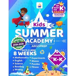 ArgoPrep Kids Summer Academy by PreK to K: 8 Weeks of Math, Reading, Science, Writing, Logic, Fitness and Yoga Online Access Included Prevent Summer Learning Loss ArgoPrep Kids Summer Academy by PreK to K: 8 Weeks of Math, Reading, Science, Writing, Logic, Fitness and Yoga Online Access Included Prevent Summer Learning Loss