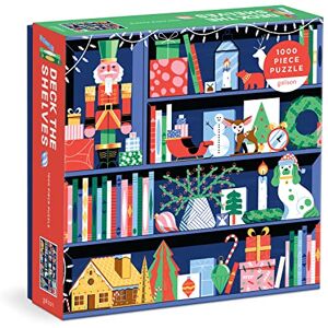 Galison Deck The Shelves – 1000 Piece Puzzle Fun and Challenging Activity with Bright and Bold Artwork of A Christmas Holiday Shelf for Adults and Families Galison Deck The Shelves – 1000 Piece Puzzle Fun and Challenging Activity with Bright and Bold Artwork of A Christmas Holiday Shelf for Adults and Families