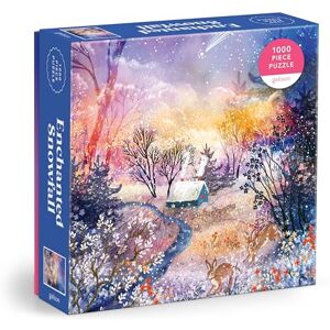 Galison Enchanted Snowfall – 1000 Piece Foil Jigsaw Puzzle Featuring A Beautiful Snowy Winter Landscape Under The Starry Sky Galison Enchanted Snowfall – 1000 Piece Foil Jigsaw Puzzle Featuring A Beautiful Snowy Winter Landscape Under The Starry Sky