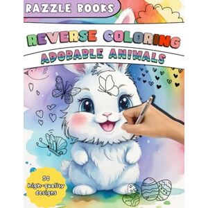 Books, Razzle Reverse Coloring Adorable Animals: A Therapeutic Watercolor Doodle Adventure for Stress Relief and Creative Expression Perfect for Adults, Teens, and Kids 50 Beautiful Watercolor Illustrations Books, Razzle Reverse Coloring Adorable Animals: A Therapeutic Watercolor Doodle Adventure for Stress Relief and Creative Expression Perfect for Adults, Teens, and Kids 50 Beautiful Watercolor Illustrations