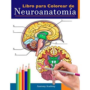 Academy, Anatomy Libro para colorear de neuroanatomía: Libro para colorear detalladísimo de cerebro humano para autoevaluación en la neurociencia Un regalo perfecto ... de medicina, enfermeras, médicos y adultos Academy, Anatomy Libro para colorear de neuroanatomía: Libro para colorear detalladísimo de cerebro humano para autoevaluación en la neurociencia Un regalo perfecto ... de medicina, enfermeras, médicos y adultos