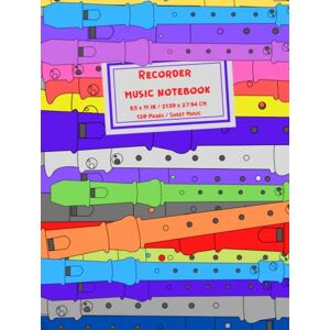 Crisan, Gabriel Recorder music notebook for kids, Blank sheet music, Manuscript staff paper music, Gift for recorder players and recorder students, 120 pages, ... soprano recorder and other quick references Crisan, Gabriel Recorder music notebook for kids, Blank sheet music, Manuscript staff paper music, Gift for recorder players and recorder students, 120 pages, ... soprano recorder and other quick references