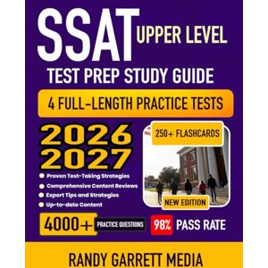 MEDIA, RANDY GARRETT SSAT Upper Level Test Prep Study Guide 2026-2027: Comprehensive Review, 4 Full-Length Practice Tests, Proven Test-Taking Strategies, and Detailed ... Verbal, Math and Reading 200+ Flashcards MEDIA, RANDY GARRETT SSAT Upper Level Test Prep Study Guide 2026-2027: Comprehensive Review, 4 Full-Length Practice Tests, Proven Test-Taking Strategies, and Detailed ... Verbal, Math and Reading 200+ Flashcards