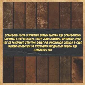 mckeyou boris, illian scrapbook paper distressed brown pattern for scrapbooking supplies & DIY material craft junk journal ephemera pack kit 28 patterned crafting sheet for ... textured decorative design for handmade art mckeyou boris, illian scrapbook paper distressed brown pattern for scrapbooking supplies & DIY material craft junk journal ephemera pack kit 28 patterned crafting sheet for ... textured decorative design for handmade art