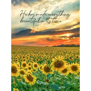 Memories, Shared Celebration of Life Memorial Guest Book, 8.25x11 inches, Hardcover: With Sunflowers and Sunshine Cover and Quote He Has Made Everything Beautiful in Its Time Memories, Shared Celebration of Life Memorial Guest Book, 8.25x11 inches, Hardcover: With Sunflowers and Sunshine Cover and Quote He Has Made Everything Beautiful in Its Time
