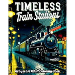 R. Morton, James Timeless Train Stations Grayscale Adult Coloring Book: 38 Architectural and Scenic Views with Historic Platforms, Arched Roofs and Interior Waiting ... & Structures Collection by James R. Morton) R. Morton, James Timeless Train Stations Grayscale Adult Coloring Book: 38 Architectural and Scenic Views with Historic Platforms, Arched Roofs and Interior Waiting ... & Structures Collection by James R. Morton)