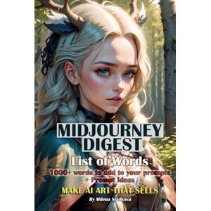 Sladkova, Milena MIDJOURNEY DIGEST: Make AI Art That Sells: List of Words 1000+ words to add to your prompts + Prompt Ideas Sladkova, Milena MIDJOURNEY DIGEST: Make AI Art That Sells: List of Words 1000+ words to add to your prompts + Prompt Ideas