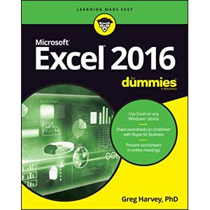 Harvey, Greg Excel 2016 For Dummies Harvey, Greg Excel 2016 For Dummies