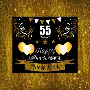 SJG Publishing 55 Years Happy Anniversary Guest Book: 55th Wedding Anniversary Golden Themed Marriage Celebration Sign In Registry Book for Family, Friends & Love ... Couples Gold Decorations Advice Logbook SJG Publishing 55 Years Happy Anniversary Guest Book: 55th Wedding Anniversary Golden Themed Marriage Celebration Sign In Registry Book for Family, Friends & Love ... Couples Gold Decorations Advice Logbook