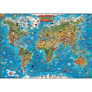 The Genuine Company Ltd Childrens Map of the World flat laminated map dino The Genuine Company Ltd Childrens Map of the World flat laminated map dino