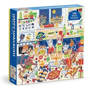 Galison Happy Hanukcats – 500 Piece Jigsaw Puzzle Featuring Charming Artwork Of Cats Getting Ready To Celebrate Hanukkah Galison Happy Hanukcats – 500 Piece Jigsaw Puzzle Featuring Charming Artwork Of Cats Getting Ready To Celebrate Hanukkah
