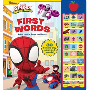 PI Kids Marvel Spider-man Spidey and His Amazing Friends First Words! Point, Match, Listen, and Learn! 30-Button Sound Book – PI Kids Marvel Spider-man Spidey and His Amazing Friends First Words! Point, Match, Listen, and Learn! 30-Button Sound Book –