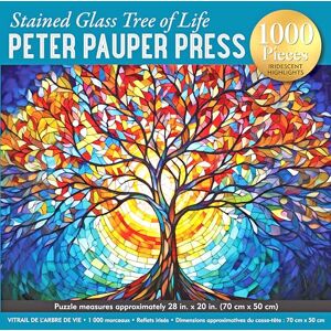 Peter Pauper Press Stained Glass Tree of Life 1000-Piece Jigsaw Puzzle (printed on reflective foil for realistic effect!) Peter Pauper Press Stained Glass Tree of Life 1000-Piece Jigsaw Puzzle (printed on reflective foil for realistic effect!)