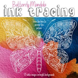 books, j and i Butterfly Mandala Ink Tracing: 35 White images on bright backgrounds. Trace the lines to uncover the picture. Coloring activities for Adults. Gift book ideas. books, j and i Butterfly Mandala Ink Tracing: 35 White images on bright backgrounds. Trace the lines to uncover the picture. Coloring activities for Adults. Gift book ideas.