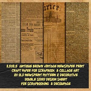 raagji, leaka antique brown vintage newspaper print craft paper for scrapbook & collage art 20 old newsprint pattern 2 decorative double sided design sheet for ... fashioned printed designer for crafting raagji, leaka antique brown vintage newspaper print craft paper for scrapbook & collage art 20 old newsprint pattern 2 decorative double sided design sheet for ... fashioned printed designer for crafting