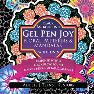 Sheri Hulan, Sheri H. Designs Gel Pen Joy Floral Patterns and Mandalas: A black background flower themed colouring book for gel pens and metallic markers for adults, teens, seniors Sheri Hulan, Sheri H. Designs Gel Pen Joy Floral Patterns and Mandalas: A black background flower themed colouring book for gel pens and metallic markers for adults, teens, seniors