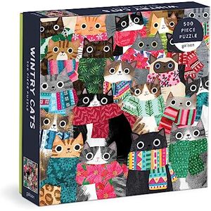 Galison 9780735373693 Wintry Cats Jigsaw Puzzle, Multicoloured, 500 Pieces Galison 9780735373693 Wintry Cats Jigsaw Puzzle, Multicoloured, 500 Pieces
