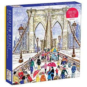 Galison Michael Storrings Brooklyn Bridge 1000 Piece Puzzle in a Square Box, White and Grey/Black Galison Michael Storrings Brooklyn Bridge 1000 Piece Puzzle in a Square Box, White and Grey/Black