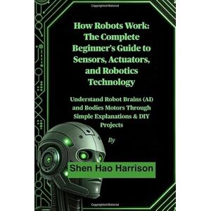 Harrison, Shen Hao How Robots Work: The Complete Beginner's Guide to Sensors, Actuators, and Robotics Technology: Understand Robot Brains (AI) and Bodies Motors Through Simple Explanations & DIY Projects Harrison, Shen Hao How Robots Work: The Complete Beginner's Guide to Sensors, Actuators, and Robotics Technology: Understand Robot Brains (AI) and Bodies Motors Through Simple Explanations & DIY Projects