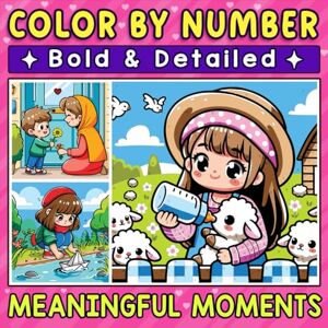 Clarke, Emily Color By Number Bold & Detailed Meaningful Moments: A Cute Coloring Book about Small Acts of Love, Care, and Living Clarke, Emily Color By Number Bold & Detailed Meaningful Moments: A Cute Coloring Book about Small Acts of Love, Care, and Living