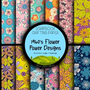 Little Knoll Media Scrapbook Crafting Paper, 1960's Flower Power Pattern, 8.5 X 8.5, 36 Single Sided, 12 Designs, 3 Pages Per Design, Bonus Usable Back Cover Design Little Knoll Media Scrapbook Crafting Paper, 1960's Flower Power Pattern, 8.5 X 8.5, 36 Single Sided, 12 Designs, 3 Pages Per Design, Bonus Usable Back Cover Design
