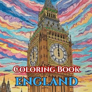 Moreau, Alessia Elegant England Adult Coloring Book of Landmarks, Royals & Culture: 50 Simple, Relaxing Pages with Gentle Intricate Patterns—Union Jack, London ... & More (Adult Coloring Book. World Series.) Moreau, Alessia Elegant England Adult Coloring Book of Landmarks, Royals & Culture: 50 Simple, Relaxing Pages with Gentle Intricate Patterns—Union Jack, London ... & More (Adult Coloring Book. World Series.)