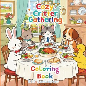Lancaster, Elli Cozy Critter Gathering Coloring Book: 60 Charming Illustrations of Adorable Animal Friends in Homey Scenes for Relaxing Coloring Fun (Cute and Easy Coloring Book) Lancaster, Elli Cozy Critter Gathering Coloring Book: 60 Charming Illustrations of Adorable Animal Friends in Homey Scenes for Relaxing Coloring Fun (Cute and Easy Coloring Book)
