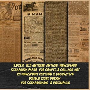 raagji, leaka 8.5x8.5 old antique vintage newspaper scrapbook paper for crafts & collage art 20 newsprint pattern 2 decorative double sided design for ... for gift wrapping (antique brown newspaper) raagji, leaka 8.5x8.5 old antique vintage newspaper scrapbook paper for crafts & collage art 20 newsprint pattern 2 decorative double sided design for ... for gift wrapping (antique brown newspaper)