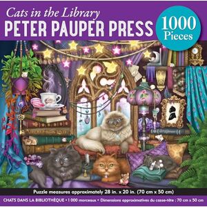 Peter Pauper Cats In the Library 1000-Piece Jigsaw Puzzle Peter Pauper Cats In the Library 1000-Piece Jigsaw Puzzle