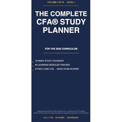Press, Weighted Average The Complete CFA Study Planner: Topic-Weighted Tracker, 18-Week Study Calendar, and Mock Exam Log for the Level I Exam Press, Weighted Average The Complete CFA Study Planner: Topic-Weighted Tracker, 18-Week Study Calendar, and Mock Exam Log for the Level I Exam