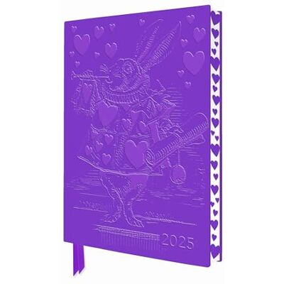 Alice in Wonderland 2025 Artisan Art Vegan Leather Diary Planner Page to View with Notes Alice in Wonderland 2025 Artisan Art Vegan Leather Diary Planner Page to View with Notes