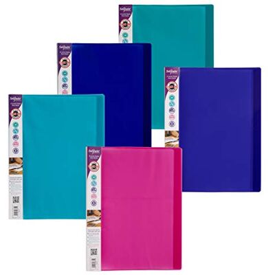 Snopake A4 24 Pockets Display Book Pack of 10 Pieces Assorted Electra Colours Snopake A4 24 Pockets Display Book Pack of 10 Pieces Assorted Electra Colours