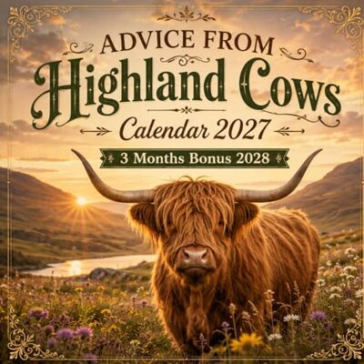 Rach Og Advice from Highland Cows Calendar 2027: Includes 3 Bonus Months of 2028 Adorable Highland Cattle, Uplifting Reflections, Rustic Wisdom, Inspiring Quotes & Countryside Charm Rach Og Advice from Highland Cows Calendar 2027: Includes 3 Bonus Months of 2028 Adorable Highland Cattle, Uplifting Reflections, Rustic Wisdom, Inspiring Quotes & Countryside Charm