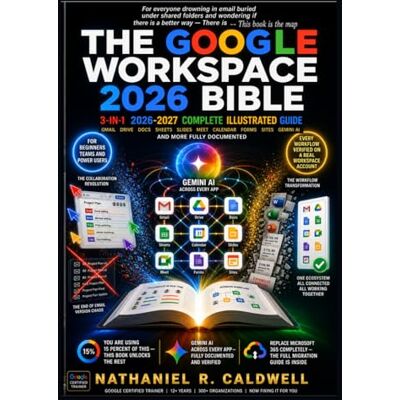 R. CALDWELL, NATHANIEL The Google Workspace 2026 Bible: 3-in-1 Illustrated Guide to Gmail, Drive, Docs, Sheets, Slides, Meet, Calendar, Forms, Sites and Gemini AI Step-by-Step Tutorials, Real-World Workflows & Quick Ref R. CALDWELL, NATHANIEL The Google Workspace 2026 Bible: 3-in-1 Illustrated Guide to Gmail, Drive, Docs, Sheets, Slides, Meet, Calendar, Forms, Sites and Gemini AI Step-by-Step Tutorials, Real-World Workflows & Quick Ref