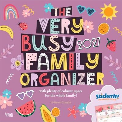 Browntrout The Very Busy Family Organizer 2027 12 X 24 Inch (Hanging) Monthly Square Wall Calendar Matte Paper and Sticker Sheet Plastic-Free Browntrout The Very Busy Family Organizer 2027 12 X 24 Inch (Hanging) Monthly Square Wall Calendar Matte Paper and Sticker Sheet Plastic-Free