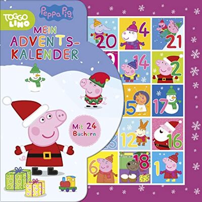 Peppa Pig Adventskalender: 24 Büchlein aus stabiler Pappe mit Aufhängern in wiederverschließbarer Box. Für Kinder ab 3 Jahren. Peppa Pig Adventskalender: 24 Büchlein aus stabiler Pappe mit Aufhängern in wiederverschließbarer Box. Für Kinder ab 3 Jahren.